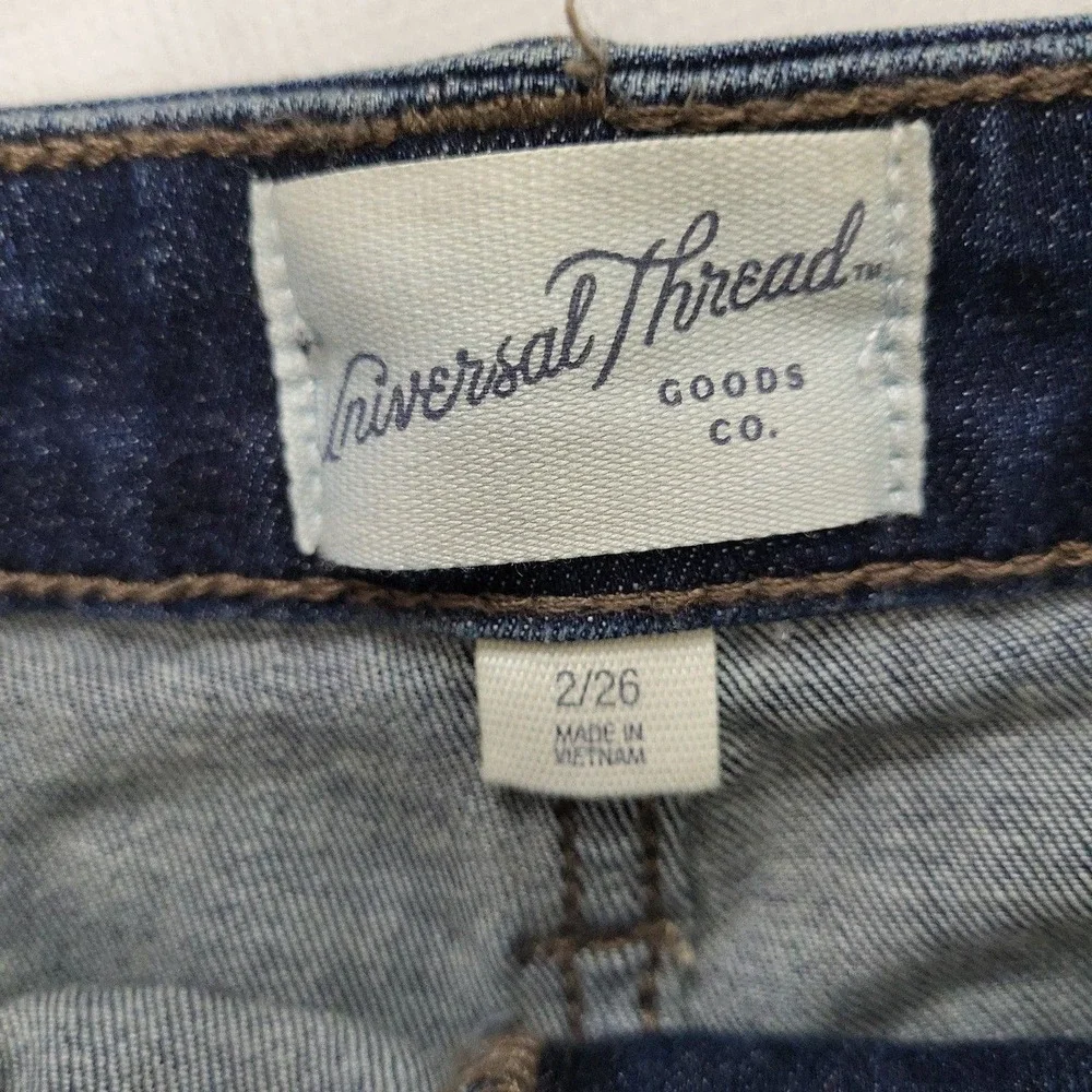 Universal Thread Womens Blue Dark Wash High Rise Denim Jean‎ Shorts Size 2/26